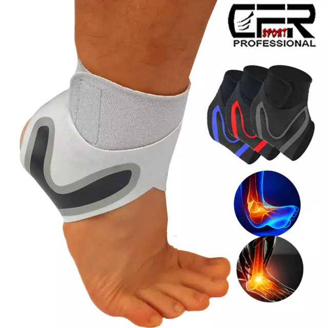 COMPRESSION ANKLE ARCH Support Brace Planter Fasciitis Pain Relief Foot ...