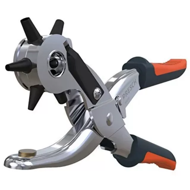 Presch Revolving Punch Plier - Leather Punch - Heavy Duty Hole Punch Tool for