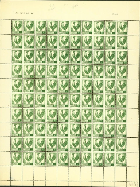 Algeria 1944- French Colony - MNH. Yvert Nr.: 219. Sheet of 100(EB) AR1-00283
