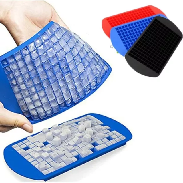 Easy Demoulding 160 Grid Ice Tray Silicone Ice Maker Square Ice Cube Mold  Oven