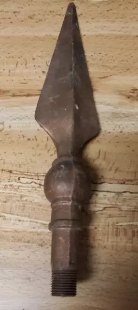 13” Cast Iron Gate fence finial Topper Spike Antique Gothic Pole Point Tip Top