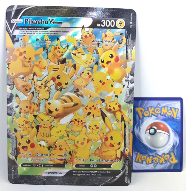 Pokemon TCG - Pikachu V Union SWSH139-142 JUMBO Oversize Promo Card M/NM