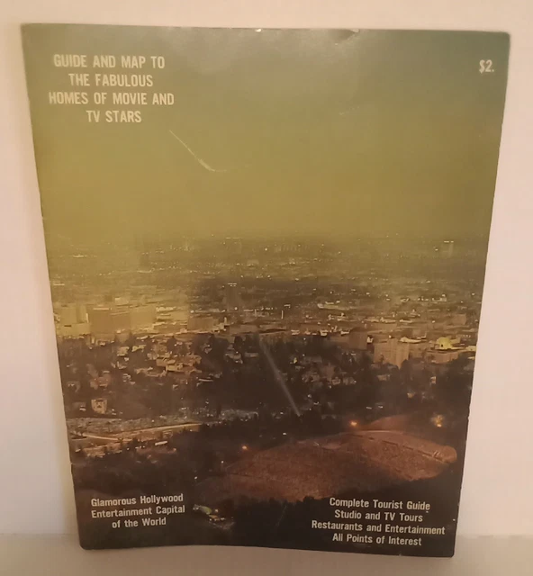 VINTAGE TOURIST GUIDE and Map Homes of Movie and TV Stars Hollywood £18 ...