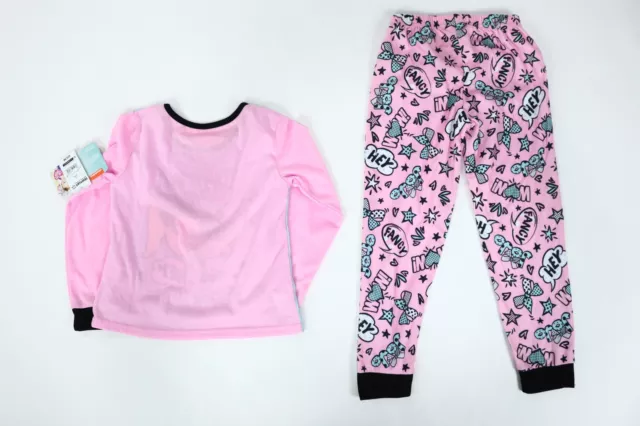 Girls 2 Piece JoJo Siwa Pink Long Sleeve Pajama Set Sz 6/6X NEW 2