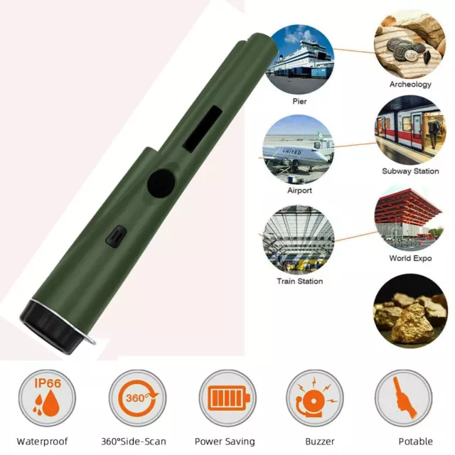 GP-POINTER Metal Detector Pin Pointer Probe Gold HandHeld Pinpointer Waterproof