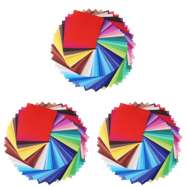 150 Blatt lebhafte Farben Einseitige Origami-Papier-Square-Blatt für Kunst- und