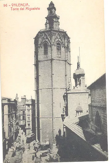 Antigua Postal Valencia Torre Del Miguelete Old Postcard Postkarte       Cc00256