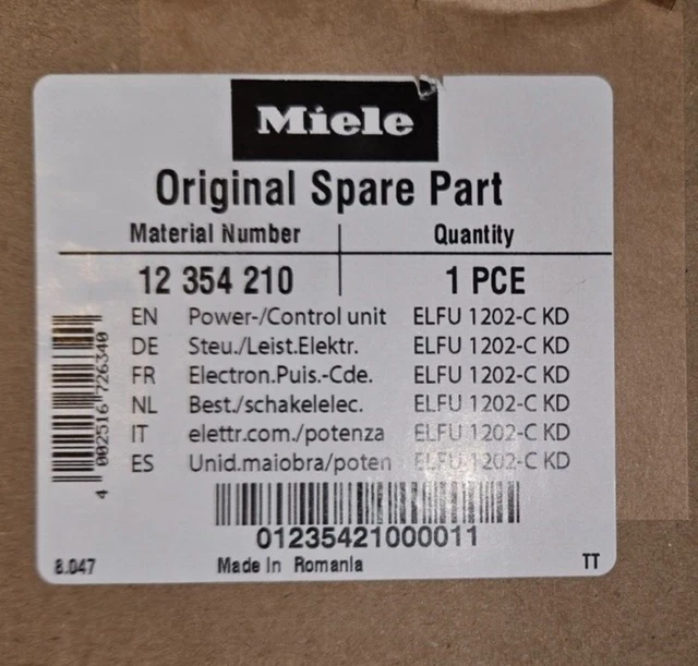 MIELE WASHING MACHINE 12354210 power/control unit ELFU 1202C KD £279.