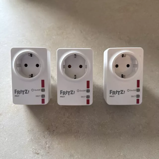 3X AVM FRITZ!DECT 200 Funk-Steckdose für das Smart Home mit ...