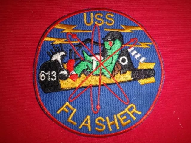 Vietnam Guerre États-unis Marine Patch Uss Clignotant SSN-613 Attaque sous-Marin