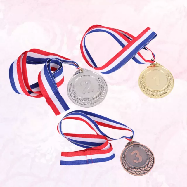 3 Pcs Médailles De Cou Du Vainqueur Blé Pour Compétitions Quartier La