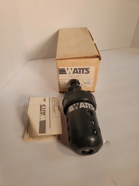Watts Fluidair, L606-02B-M9, 1/4", 150 Psi Max, Pneumatic Lubricator