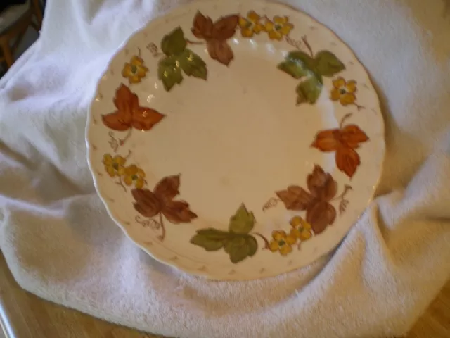 Vernon Ware Autumn Leaves Dinner Plate, Vintage, USA