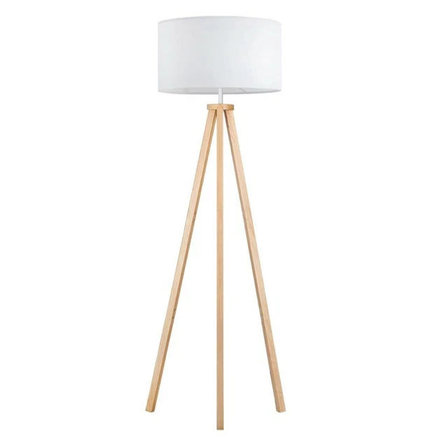 Osasy Stehlampe Dimmbar Mit Rattanschirm - Dreibein Design Für Wohnzimmer & Büro