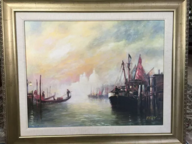 John Kelly "Venice" Limited Edition Giclee on Canvas, Framed, Signed, 32" x 25"