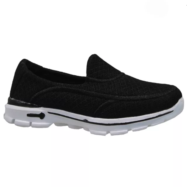 Kids Boys Girls Slip On Walking Running Smart School Pumps Trainers Shoes Size