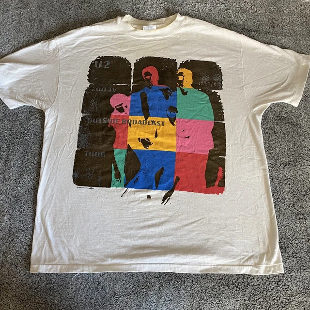 T-shirt Vintage Zoo Tv Tour - Taille XL - Homme - Gris - Très Bon état