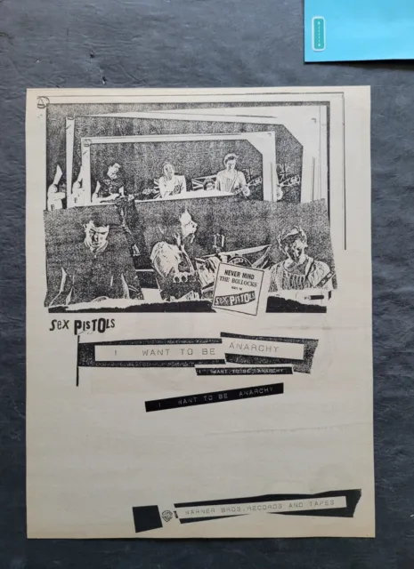 Sex Pistols Never Mind the Bullocks Album Promo Print Advertisement Vintage 1977