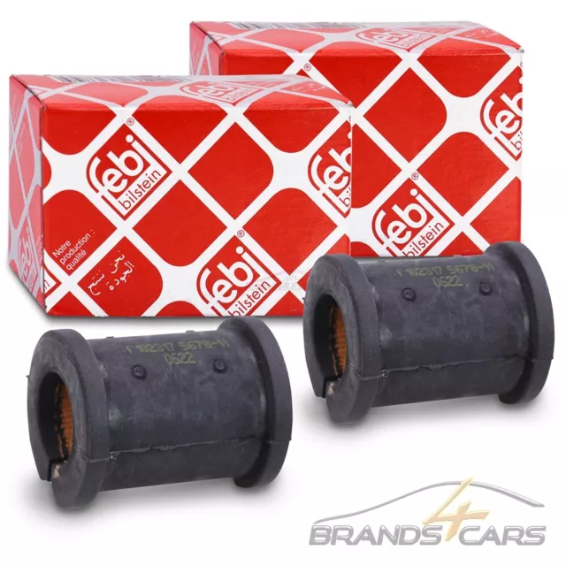 Febi 2 Cuscinetti Stabilizzatore Gomma Anteriore Per Smart For-Two Cabrio Coupe 451