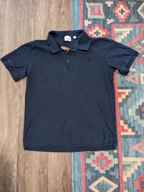 Burberry Short Sleeve Men's Polo Large Blue