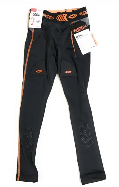 Shock Doctor Boys Core Compression Hockey Pants w/Bioflex Cup, Black, Size Small