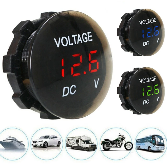12V-24V Car Motorcycle Universal Waterproof Mini LED Digital Display E