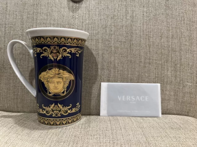 VERSACE BY ROSENTHAL MEDUSA BLUE COFFEE CUP NIB. Never Used