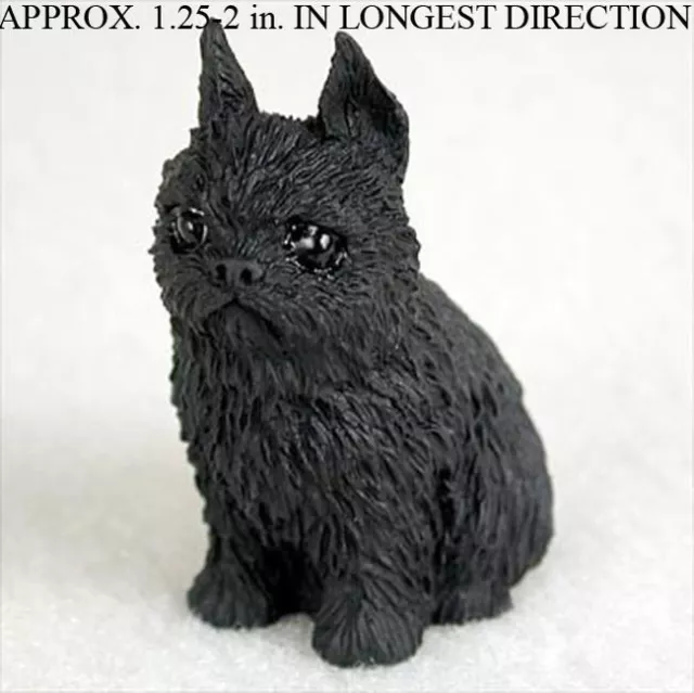 Brussels Griffon Mini Hand Painted Figurine Black