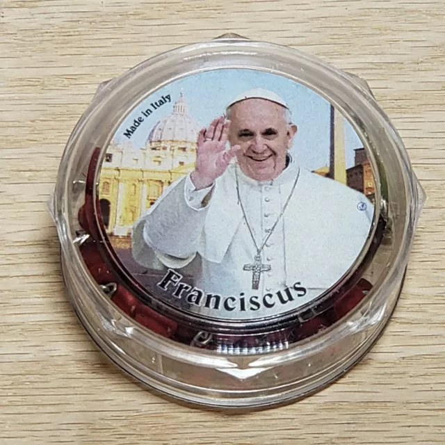 St.Franciscus Scented Rose Wood Rosary Beads Made in Italy Genuine