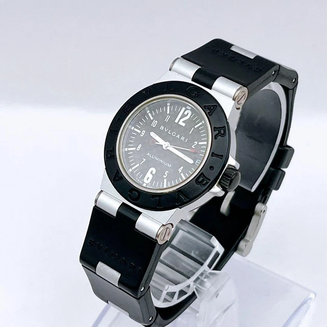 時計 BVLGARI ALUMINIUM AL32TA BVLGARI Aluminum AL32TA Date Silver Dial Quartz Boy's