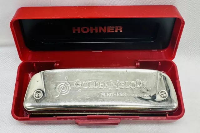 HOHNER Golden Melody Harmonica, Key of C, Made in Germany, Includes Case