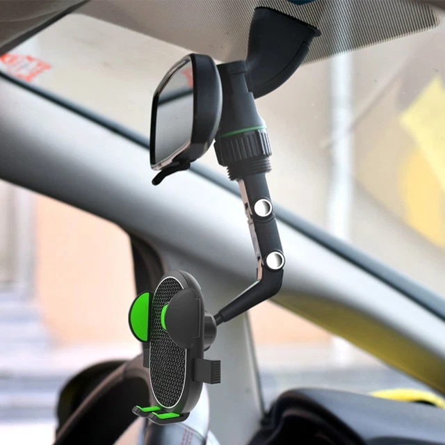 voiture Rotation à 360 ° Rétroviseur de voiture Support de téléphone portable