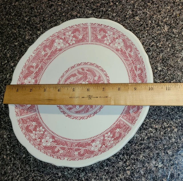 Vintage Syracuse China Strawberry Hill Lunch Dinner Plate Red 10"