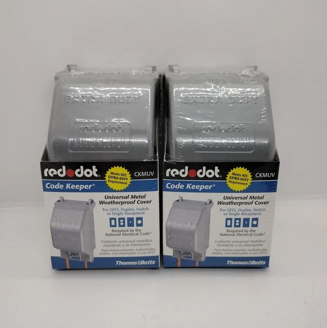 (2) Red Dot Thomas & Betts Universal Metal Weatherproof Cover