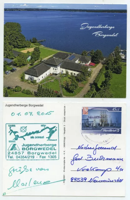 61352 - youth hostel Borgwedel - aerial view - postcard, run