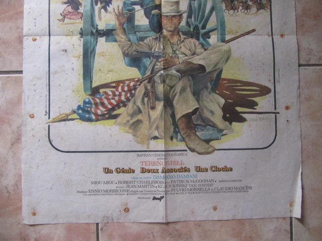 Ancienne Affiche Cinema Un Genie Deux Associes Une Cloche Terence Hill 1976 3