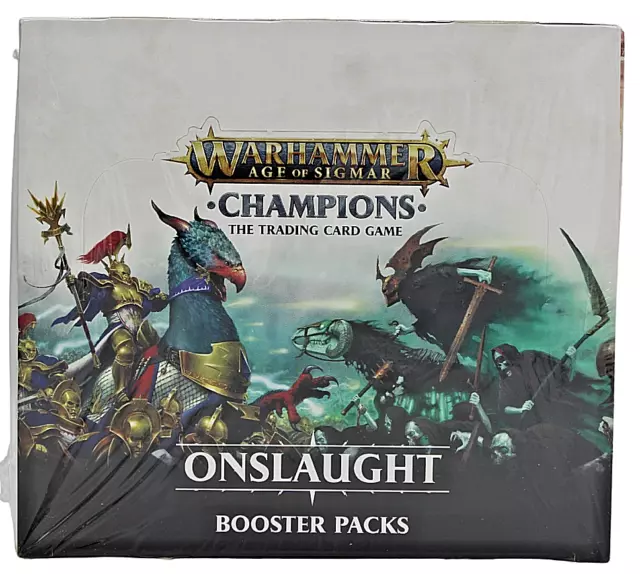 Warhammer Age of Sigmar: Champions Wave 2 Onslaught Display 24 Booster Englisch