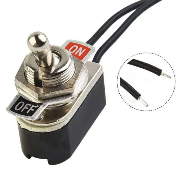 1 Pcs 2-Foots ON/OFF Prewired Rocker Toggle Switch SPST 6A/125V With Wire Switch