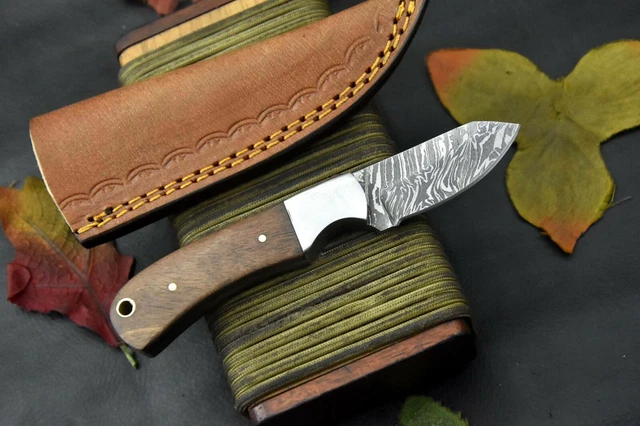 Custom 5.9"OAL Hand Forged Damascus Steel Skinning Hunting Knife Handmade (A9-F) 3