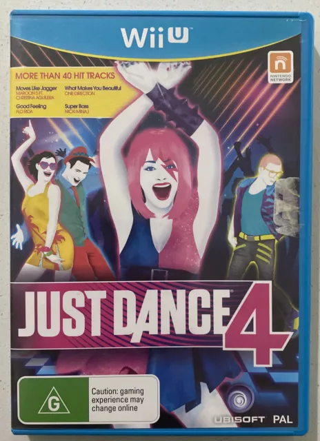 Just Dance 4 - Nintendo Wii U Game - Complete With Manual - Free Post