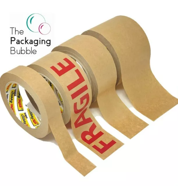 Brown Kraft Paper Packaging Parcel Tape Eco Friendly Biodegradable Recyclable50m 3