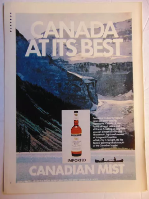1972 CANADIAN MIST WHISKY Canada At It's Best vintage art print ad