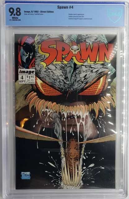 Spawn #4 Image Comics #0 Coupon Included, Key Issue, CBCS 9.8 NOT CGC