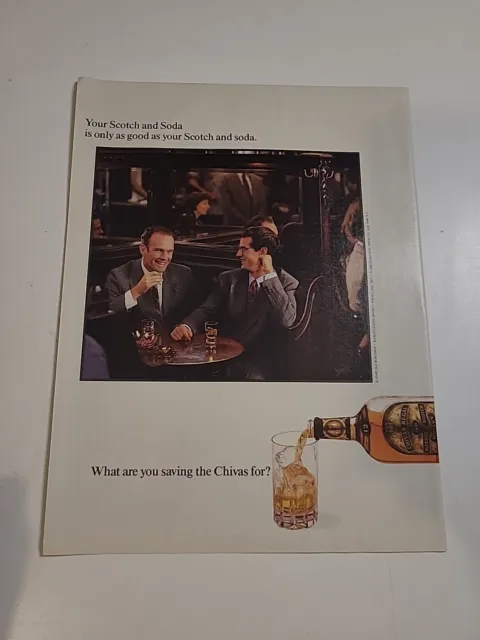 Chivas Regal Blended Scotch Print Ad 1990 8x11 Vintage Great To Frame