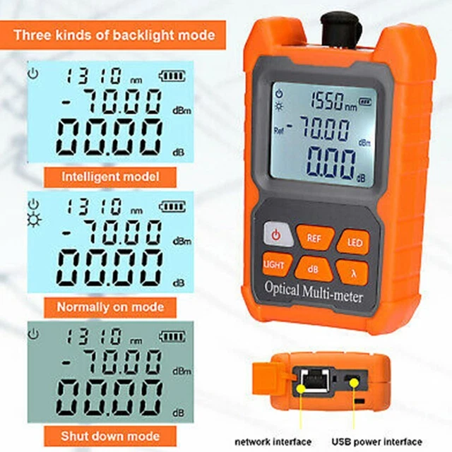 Mini Optical Fiber Power Meter FC/SC/ST Universal Interface Network Cable Tester