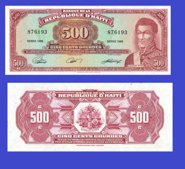 Haiti 500  gourde  1986   Copy