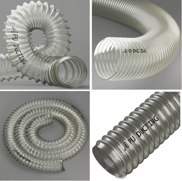 PU Flexible Ducting Hose Pipe - Ventilation, Woodworking, Fume & Dust Extraction