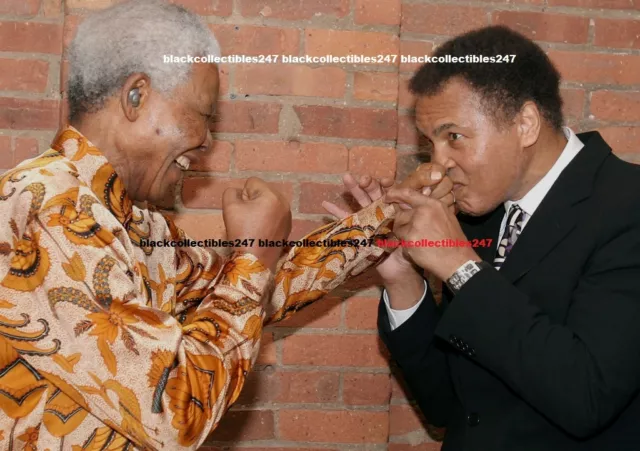 Muhammad Ali Photo 4x6 Nelson Mandela The Greatest Boxing Sports Memorabilia USA