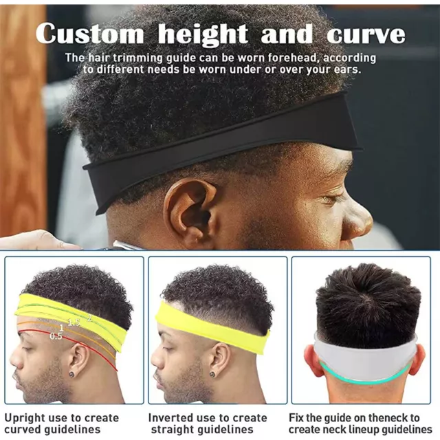 Neckline Shaving Template and Hair Trimming Guide Curved Silicone Haircut Ban Ni