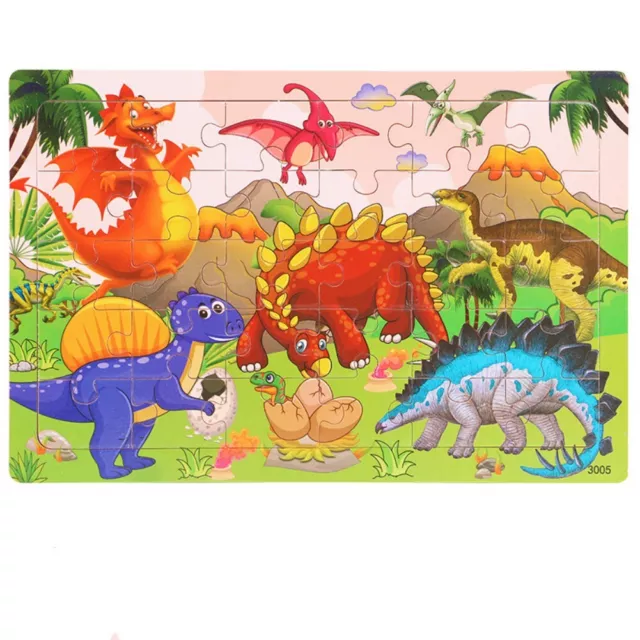 Puzzles Aus Holz Fantasievolles Spiel Leuchtende Farben Niedliche Tierformen